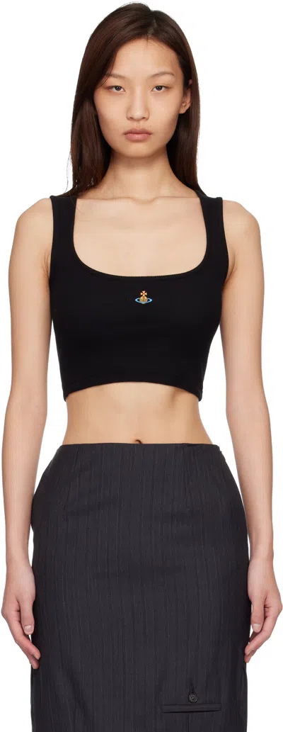 Vivienne Westwood Crop Querelle Vest Ribbed Organic Jrsy Black L Women