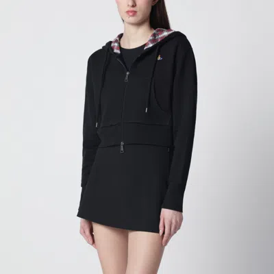 Vivienne Westwood Logo-embroidered Zip-up Sweatshirt In Black
