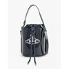 Vivienne Westwood Drawstring Daisy Small Bucket Bag In Black