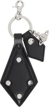 Vivienne Westwood Black Diamond Keyring Keychain In Ss25-n403
