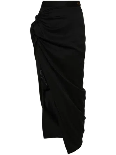 VIVIENNE WESTWOOD BLACK DRAPED SKIRT