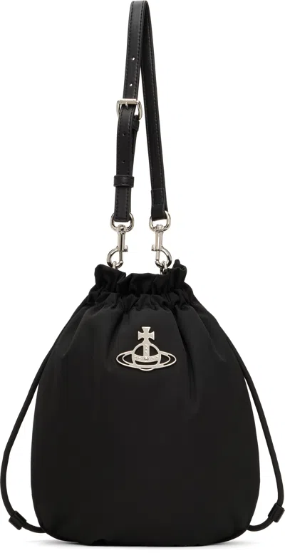 Vivienne Westwood Black Drawstring Pouch Set Bag In N401 Black