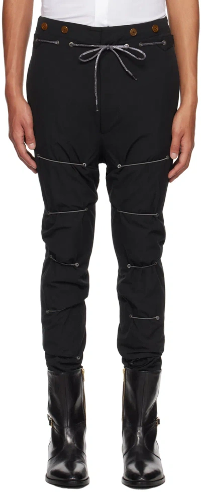 Vivienne Westwood Black Drawstring Trousers In 233-w00m2-n401si