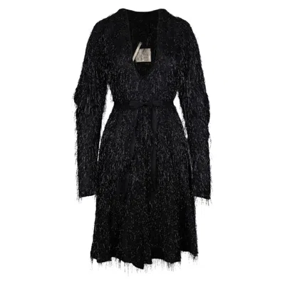 Pre-owned Vivienne Westwood Black Dress With Glitter Fringes- '10s
