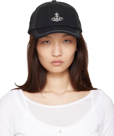 Vivienne Westwood Black Edgewear Cotton Cap