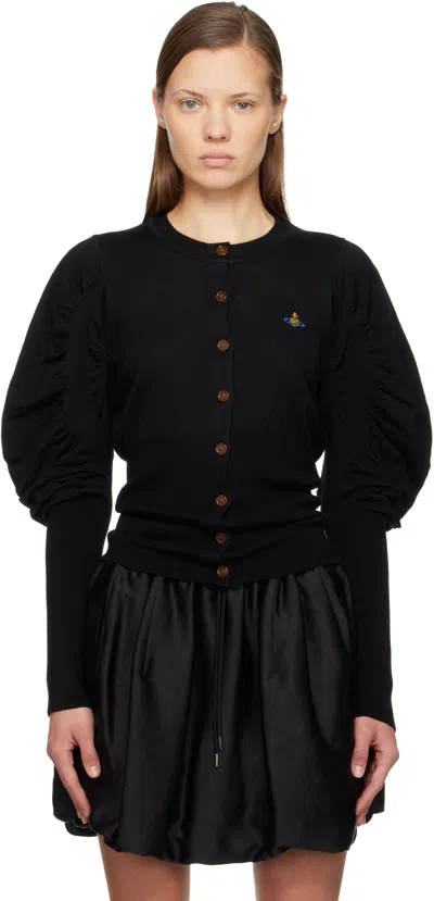 Vivienne Westwood Eli Button Orb Cardigan In Black