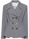 Vivienne Westwood Gingham Cotton Jacket In Schwarz