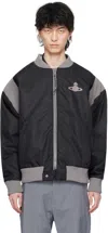 Vivienne Westwood Bomber Jacket With Logo In Black