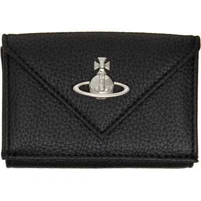 Vivienne Westwood Black Envelope Billfold Faux-leather Wallet In N403 Black