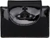 Vivienne Westwood Black Flap Card Holder In Ss25-n404