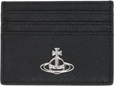 Vivienne Westwood Flat Cardholder In Eco Leather In Black