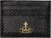 Vivienne Westwood Black Flat Card Holder In Aw24-n203