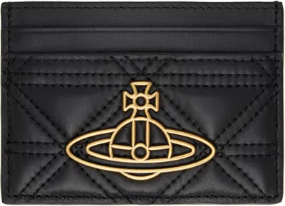 Vivienne Westwood Black Flat Card Holder In Aw24-n403