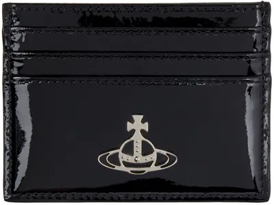 Vivienne Westwood Black Flat Card Holder In Aw24-n403