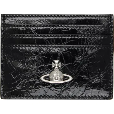 Vivienne Westwood Black Flat Card Holder In N401 Black
