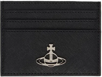 Vivienne Westwood Black Flat Card Holder In N401 Black