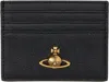 Vivienne Westwood Black Flat Card Holder In Ss25-n401