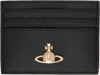Vivienne Westwood Black Flat Card Holder In Ss25-n402