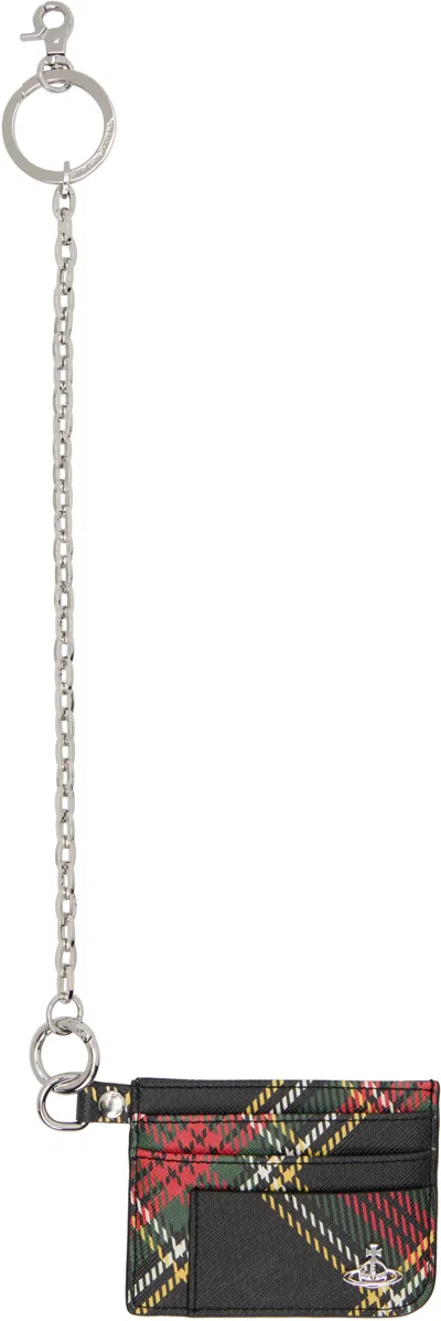 Vivienne Westwood Black Flat Chain Card Holder