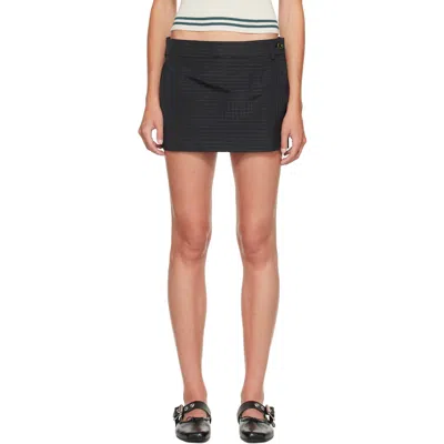 Vivienne Westwood Black Foam Tailored Miniskirt In Multi