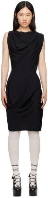 VIVIENNE WESTWOOD BLACK FOND MIDI DRESS