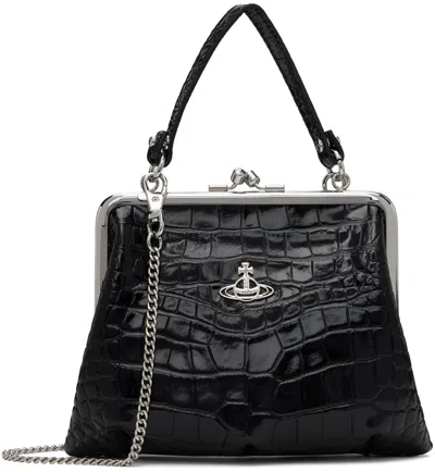 Vivienne Westwood Black Granny Frame Bag In Aw24-n401