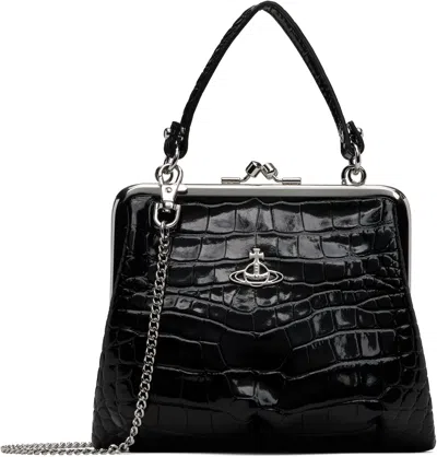 Vivienne Westwood Black Granny Frame Bag In N401 Black