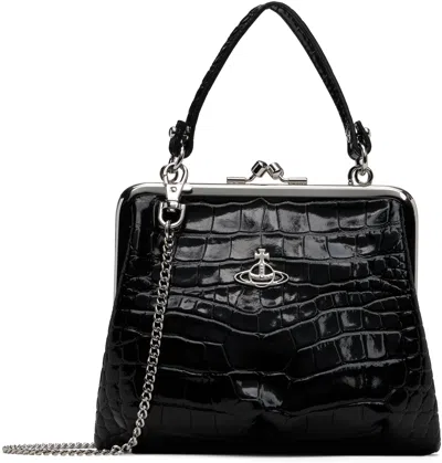 Vivienne Westwood Black Granny Frame Bag In Ss25-n401