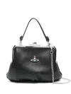 Vivienne Westwood Black Granny Frame Crossbody Bag In Black