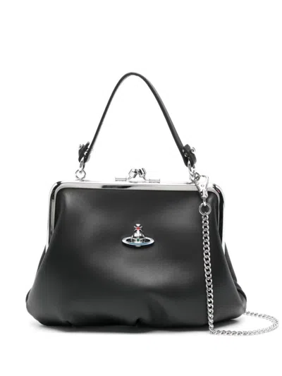 Vivienne Westwood Black Granny Frame Crossbody Bag