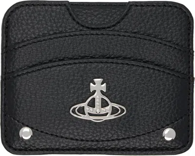 Vivienne Westwood Black Half Moon Flat Card Holder