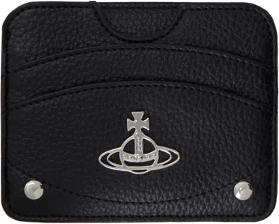 Vivienne Westwood Black Half Moon Flat Card Holder In N403 Black