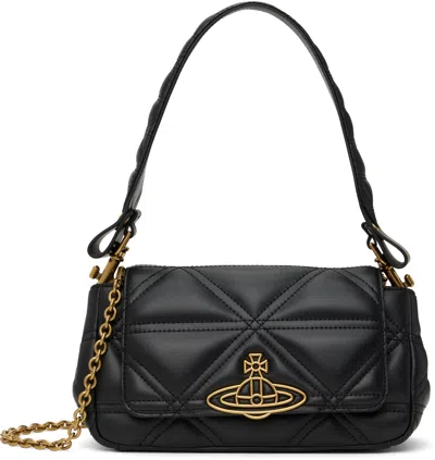 Vivienne Westwood Black Hazel Medium Bag In Ss25-n403