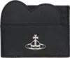 Vivienne Westwood Black Heart Card Holder In Black