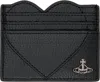 Vivienne Westwood Black Heart Card Holder In Black