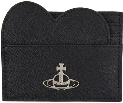 Vivienne Westwood Black Heart Card Holder In Aw24-black
