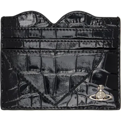 Vivienne Westwood Black Heart Card Holder In N401 Black
