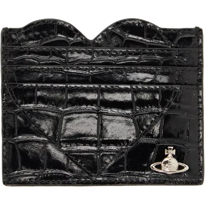 Vivienne Westwood Black Heart Card Holder In N401 Black
