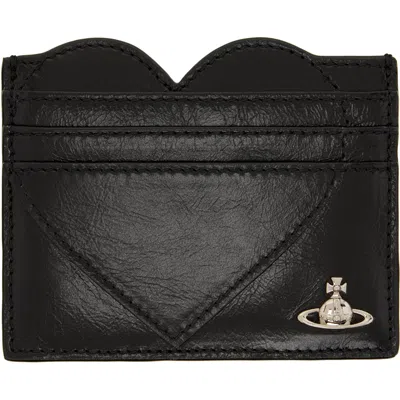 Vivienne Westwood Black Heart Card Holder In N401 Black
