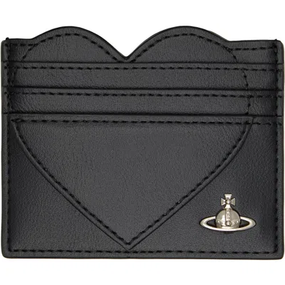 Vivienne Westwood Black Heart Card Holder In N401 Black