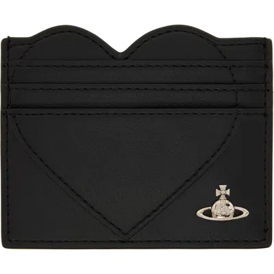Vivienne Westwood Black Heart Card Holder In Ss26-n401 Black