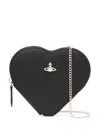 Vivienne Westwood New Heart Crossbody Woman Cross-body Bag Black Size - Cow Leather In Black