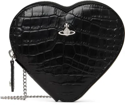 Vivienne Westwood Black Heart Crossbody Bag