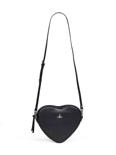 Vivienne Westwood Black Heart-shape Alexa Crossbody Bag <br/>
