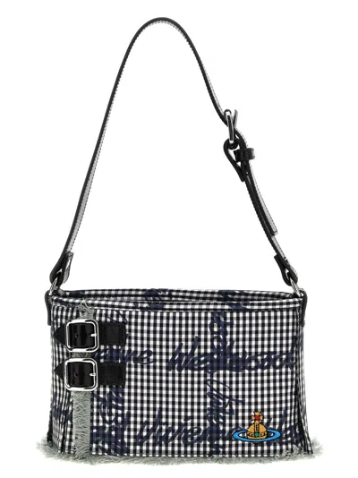 VIVIENNE WESTWOOD BLACK HEATHER SHOULDER BAG
