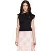 Vivienne Westwood Hebo One-shoulder Cotton Top With Embroidered Orb Logo In Black