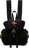 Vivienne Westwood Black Highland Small Backpack In Black