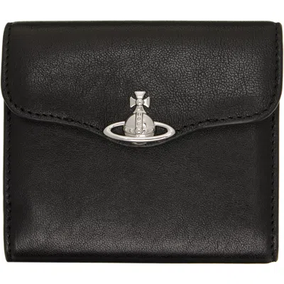 Vivienne Westwood Black Hunter Flap Wallet In Aw26-n401 Black