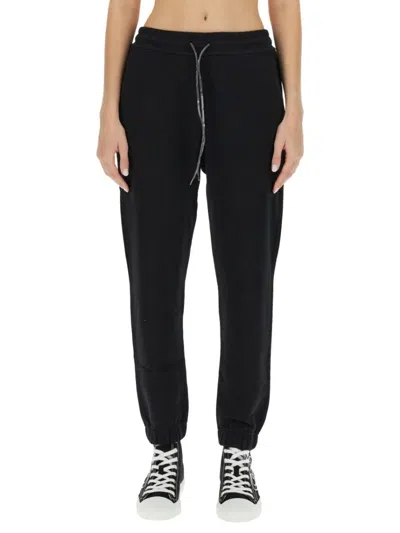 VIVIENNE WESTWOOD BLACK JOGGING PANTS WITH ELASTIC WAISTBAND