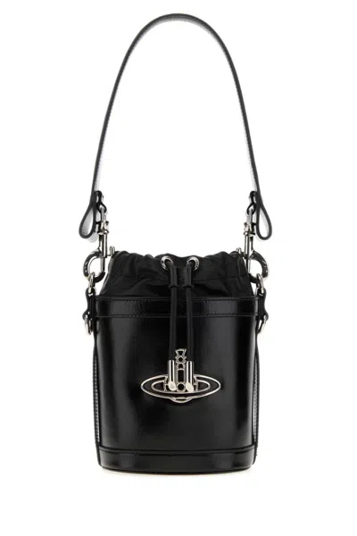 Vivienne Westwood Black Kitty Bucket Bag